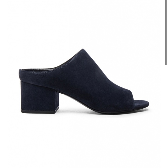 Philip Lim Cube 3.1 Open Toe Leather Burgundy  Chunky Block Heel Mules - Picture 3 of 13